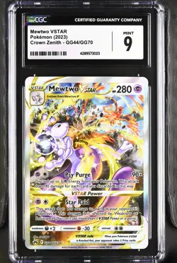🟣 CGC 9 MEWTWO VSTAR GG44 CROWN ZENITH GALARIAN GALLERY SWORD & SHIELD POKEMON - Image 1