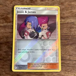 Jessie & James 58/68 Reverse Holo - Hidden Fates Pokemon Card - Image 1