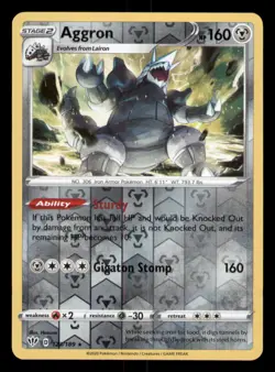 Aggron 123/189 Holo Rare Darkness Ablaze Pokemon TCG Reverse Holo NM - Image 1