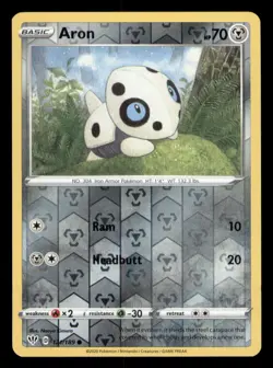 Aron 121/189 Common Darkness Ablaze Pokemon TCG Reverse Holo NM - Image 1