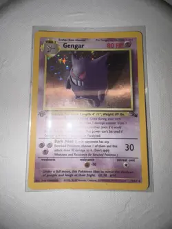 1999 Pokemon Gengar 5/62 Fossil Holo First Edition - Image 5