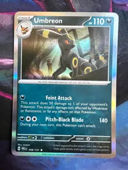 UMBREON 059/131 HOLO R SV: PRISMATIC EVOLUTIONS POKEMON NM/M - Image 1