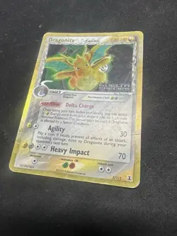 Pokemon TCG Dragonite Reverse Holo Rare Delta Species 3/113 Damaged - Image 2