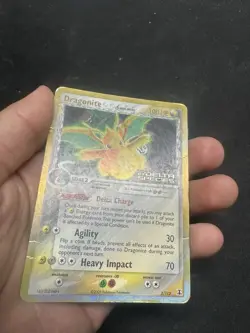 Pokemon TCG Dragonite Reverse Holo Rare Delta Species 3/113 Damaged - Image 5