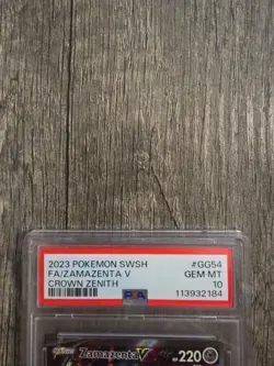 Pokemon TCG Zamazenta v GG54/GG70 Crown Zenith Psa 10 - Image 3
