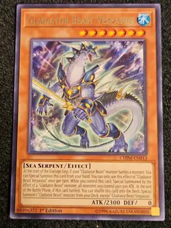 Gladiator Beast Vespasius CHIM-EN013 Yu-Gi-Oh! Card Mint 1st - Image 1