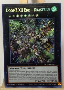 Yu-Gi-Oh! TCG DoomZ XII END - Drastrius 1st Edition Secret Rares NM MP25 - Image 1