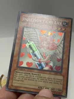 YuGiOh Injection Fairy Lily 1st Edition LOD-100 Secret Rare Legacy of Darkness - Image 4