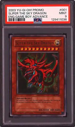 Yu-Gi-Oh 2003 Egyptian God Cards Slifer Obelisk Ra GBI Promo PSA 9 10 10 Lot - Image 3