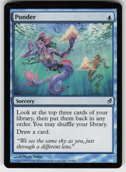 MTG Lorwyn #79 Ponder Lightly played tcg - Image 1