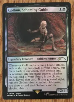 MTG Gollum Scheming Guide LOTR Resale Foil Promo Tales of Middle-earth NM/Mint - Image 1