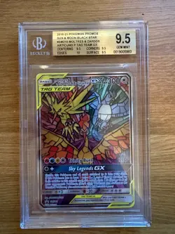 Moltres & Zapdos & Articuno GX #SM210 Pokemon Promo Beckett 9.5 - Image 1