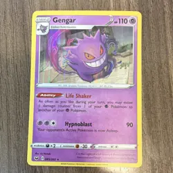 Pokemon Gengar Holo Rare 085/202 Swsh01: Sword & Shield Stage 2 110 HP Hypnobla… - Image 1