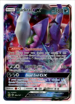 Darkrai GX 88a/147 Alternate Art Promo Promo Pokemon Card - Image 1