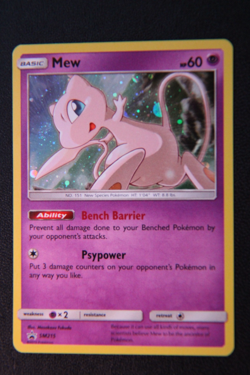 Pokemon TCG Mew SM215 Sun & Moon Black Star Promo Cosmos Holo LP - Image 1