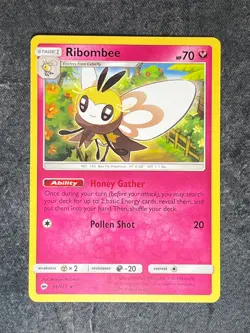 RIBOMBEE 96/147 Uncommon BURNING SHADOWS Cute Fairy Pokemon w/ Flowers | NM-LP - Image 1