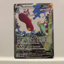 2021 Pokemon SWSH Evolving Skies Medicham V #186/203 - Image 1