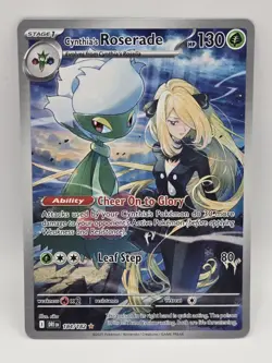 Pokemon TCG Cynthia's Roserade 184/182 Sv10:Destined Rivals Illustration Rare NM - Image 1