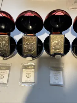 1999 Burger King Pokemon 23K Gold Plated Card 5/6 w Pokeballs & COA Charizard - Image 3