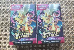 2x Ascended Heroes Booster Bundles: Pokemon - New & Sealed - Mega Evolution - Image 1