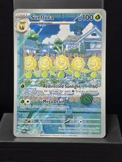 Pokemon Sunflora 169/167 Illustration Rare Twilight Masquerade Holofoil NM - Image 2