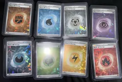 Pokemon TCG Terapagos Ex 8 Cracked Ice Holo Energy Lot Complete Set - Image 1