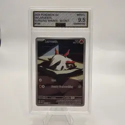 2024 Pokemon SSP Surging Sparks LARVESTA 196/191 Illustration Rare AGS 9.5 MINT+ - Image 1