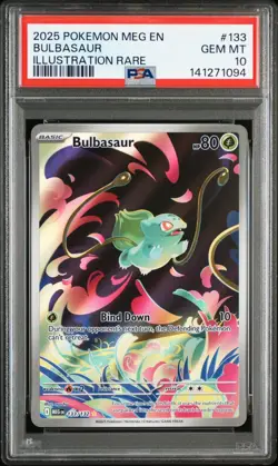 2025 POKEMON MEG EN-MEGA EVOLUTION 133 BULBASAUR ILLUSTRATION RARE - Image 1