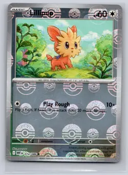 Lillipup (Poke Ball Pattern) 074/086 Common White Flare Pokemon Near Mint - Image 1