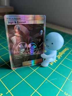 Pokemon TCG Ingo & Emmet Trainer Full Art 176/181 Sun & Moon Team Up holo - Image 1