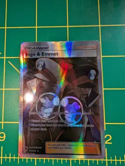 Pokemon TCG Ingo & Emmet Trainer Full Art 176/181 Sun & Moon Team Up holo - Image 2