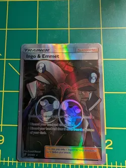 Pokemon TCG Ingo & Emmet Trainer Full Art 176/181 Sun & Moon Team Up holo - Image 3