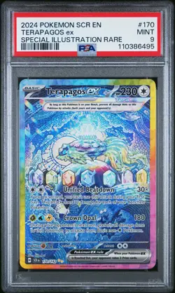 2024 POKEMON SCR EN-STELLAR CROWN SPECIAL ILLUSTRATION RARE TERAPAGOS EX PSA 9 - Image 1
