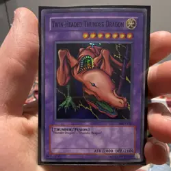 Konami Yu-Gi-Oh! Twin-Headed Thunder Dragon MRD-E120 Metal Raiders Super Rare U… - Image 1