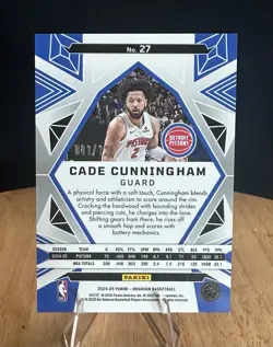 2024-25 Panini Obsidian Cade Cunningham Orange /125. Detroit Pistons - Image 2