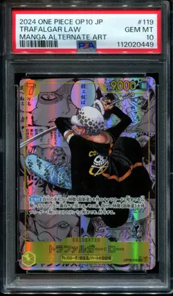 PSA 10 Trafalgar Law Alternate Alt Art Magna OP10-119 One Piece Japanese Card - Image 1