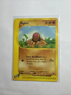 Diglett 106/165 Pokemon Expedition E Reader Series Vintage Card TCG 2002 - Image 1