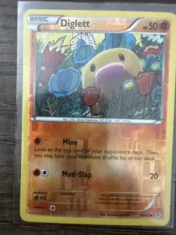Diglett 38/83 Reverse Holo LP/MP Generations 2016 XY Pokemon Card - Image 1