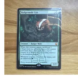 Magic: The Gathering Badgermole Cub Creature Card Avatar TLA 0167 Wizards - Image 1