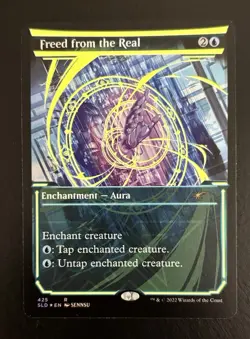 Freed from the Real (Neon Yellow) Secret Lair Drop Foil NEAR MINT NM Magic MTG - Image 1
