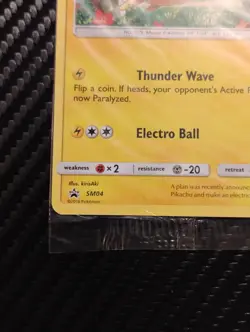 SEALED Pikachu Non Holo Promo Card Sun Moon Sm04 TCG 2016 Target Exclusive Mint - Image 5