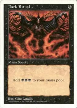 "Dark Ritual" - Magic The Gathering Card - 5th Edition - Image 1