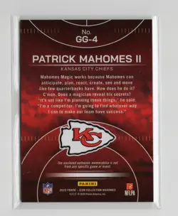 2025 Panini Icon Collection Patrick Mahomes II Game Gear Jersey Relic GG-4 - Image 2
