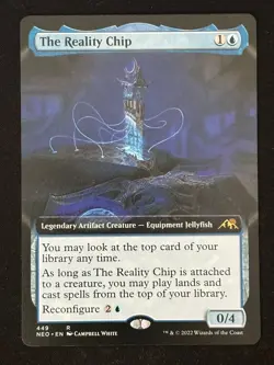 1x MTG The Reality Chip (Extended Art) - Kamigawa: Neon Dynasty (NEO) # - Image 1