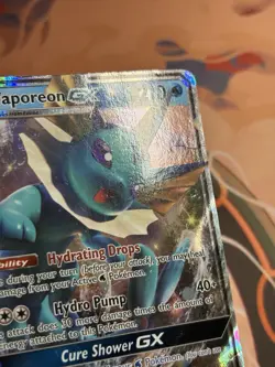 Vaporeon GX SM172 Holo Ultra Rare Black Star Promo Pokemon TCG Eeveelution HP - Image 5