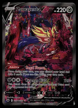Zamazenta V GG54/GG70 - Pokemon Crown Zenith Galarian Gallery - Holo Rare (NM) - Image 1