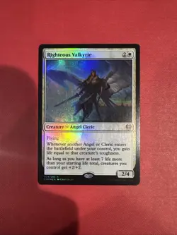Righteous Valkyrie Mtg FOIL Kaldheim Nm Near Mint - Image 1