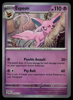 Espeon (Master Ball) 033/131 - Pokemon Prismatic Evolutions - Rare (NM) - Image 1