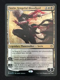 1x MTG Sorin, Vengeful Bloodlord (Foil) - War of the Spark (WAR) #217 - Magic - Image 1