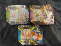 Pokemon TCG Shining Fates V Tins Shiny Boltund & Eldegoss & Cramorant 3x Sealed! - Image 1